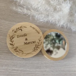 Cadeaux invités miroir de poche