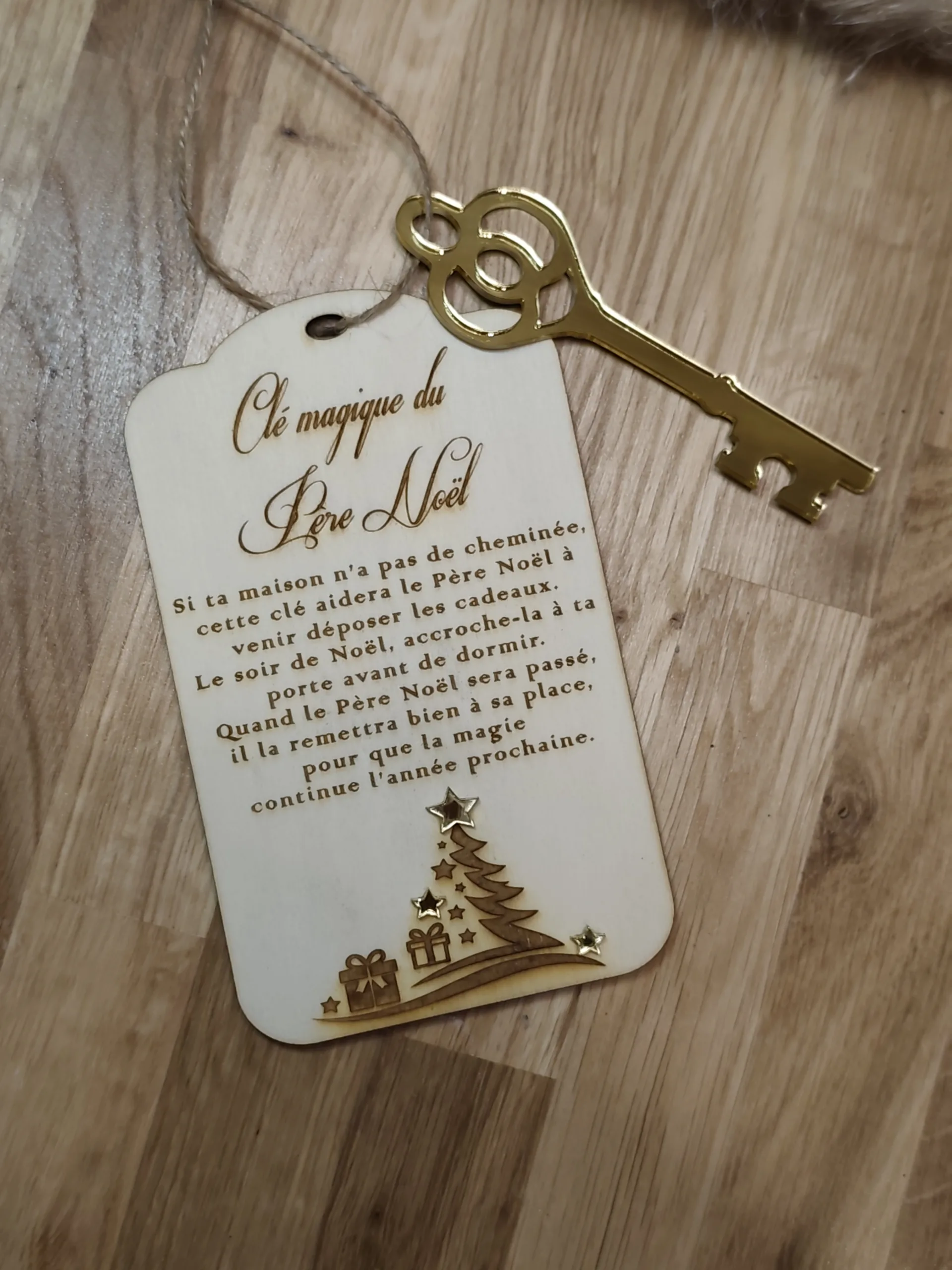 carte clé magique du père noël